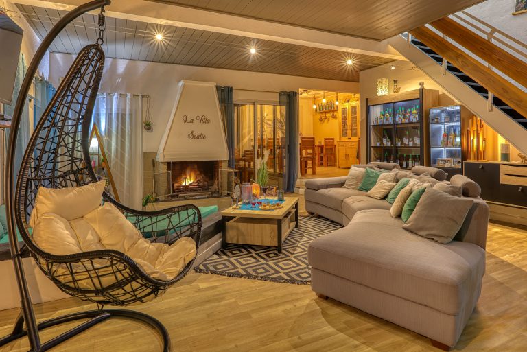 espace détente chaleureux à la Villa Soalic à Cilaos